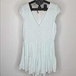 La Hearts Light Blue Floral Mini Dress